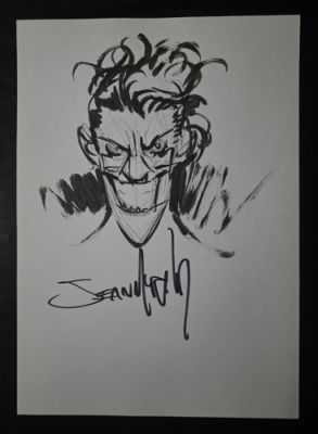 Sean Gordon Murphy Original Hand Drawn Pencil & Ink Sketch Joker 8×11.5 Signed