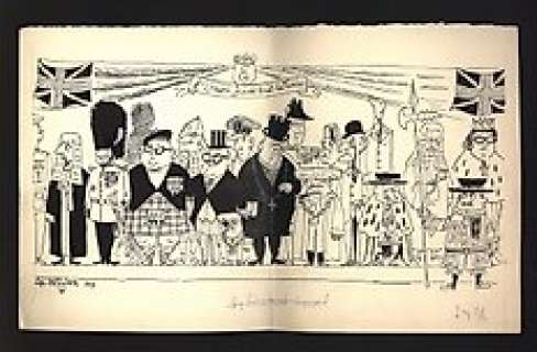  - Alidor (alias Paul Jamin) - Dessin original humoristique - L‘Union Jack fait la force - (1960) 