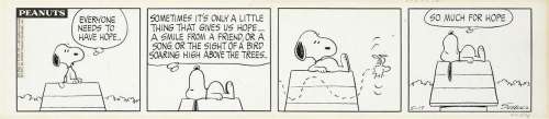 CHARLES M. SCHULZ. "Everyone Needs to Have Hope." | Swann Galleries
