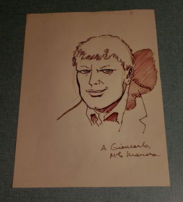 Milo Manara : ritratto di Hugo Pratt con dedica primi anni 2000 cm 24x33 | eBay Europe (Buy It Now)