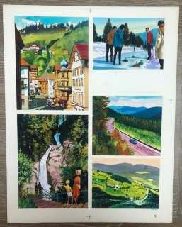 Finding Out - Original Watercolour & Gouache - European Snowy Village - Signed 1960’s - Page volante | Catawiki