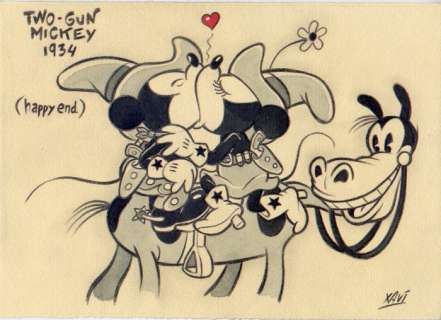 Xavi  (Xavier Vives Mateu) - Original drawing - Two-Gun Mickey 1934 3 - EO - (2018) | Catawiki
