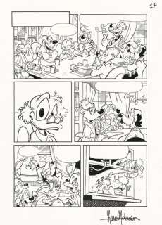 Topolino #2078 - Lara Molinari - tavola originale firmata "Zio Paperone Supereroe" - Page volante - (1995) | Catawiki