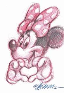 Minnie Making a Heart - Original Sketch - Joan Vizcarra  - Art original | Catawiki