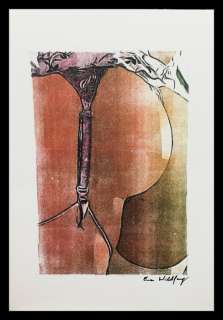 Wildfang, Emma - Original drawing - PIN UP " Violet suspender belt " - Ouvrages d’art | Catawiki