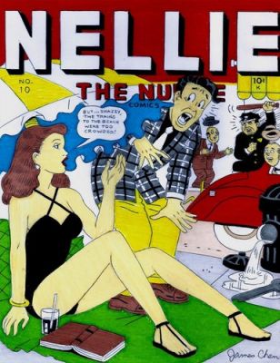 NELLIE THE NURSE # 10 COVER RECREATION GOLDEN AGE GOOD GIRL ORIGINAL COMIC ART | eBay US (Buy It Now)
