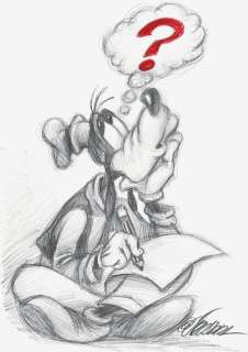 Goofy’s Questions - Original Drawing - Joan Vizcarra - Art original | Catawiki