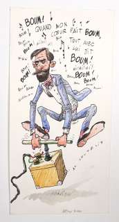 Al Coutelis Illustration... | AL COUTELIS Illustration représentant Alfred Nobel Encre... | Vermot et Associés