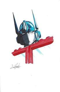 Optimus Prime - Original Drawing - Livio Ramondelli - Artiste officiel des transformateurs | Catawiki