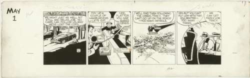 91: Gould Dick Tracy daily 5/1/56 original comic art | Russ Cochran