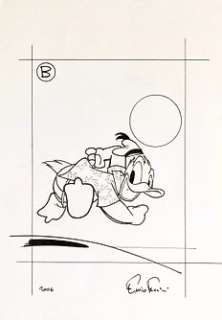  - Donald Duck - Faccini - illustrazione originale â€œEstatissimaâ€ - Page volante - (2006) 