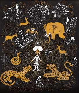 Julitta Karwowska-Wnuczak (1935) | Julitta Karwowska-Wnuczak | "Opowieści staroindyjskie", projekt ilustracji, 1965 | Desa Unicum