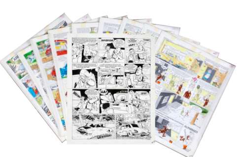 Devos | Génial Olivier, ensemble de 10 planches successiv… | Banque Dessinée