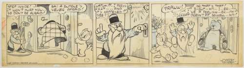 [Original comic & book illustrations] Marten Toonder/ Toonder Studio’s - original strip Tom Poes en de Atoomtrillingen | Zwiggelaar Auctions