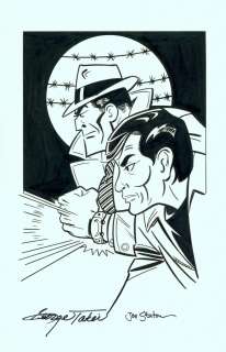 George Takei Signed Original Joe Staton Announcement Artwork for Dick Tracy Team Up | Vault Collectibles