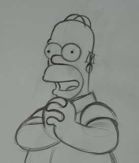 The simpsons - Matt Groening - Homer Simpsons  - dessin original | Catawiki