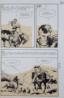 Pecos Bill n. 89 - Dino Battaglia - Tavola Originale p.20 - Page volante - EO | Catawiki