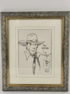 Jordi Bernet (1944), Tex Willer, Dessin À La Mine de Plomb, Signé Et Dédicacé À Droite, Salon de La Bd À Lucca (Espagne) En 2015, Dim. À Vue 25 X 18 Cm. |  | misc / divers