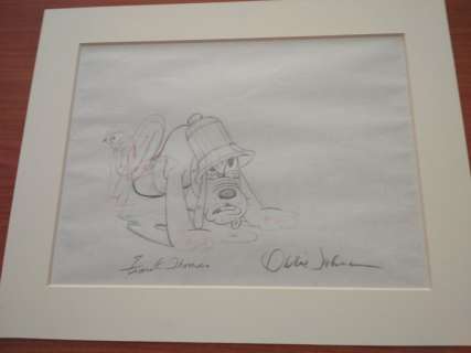 Ollie Johnson & Franck Thomas | Other FRANK THOMAS & OLLIE JOHNSON - Original Animation Drawing - Pluto - Page volante - EO - (1940) | Catawiki