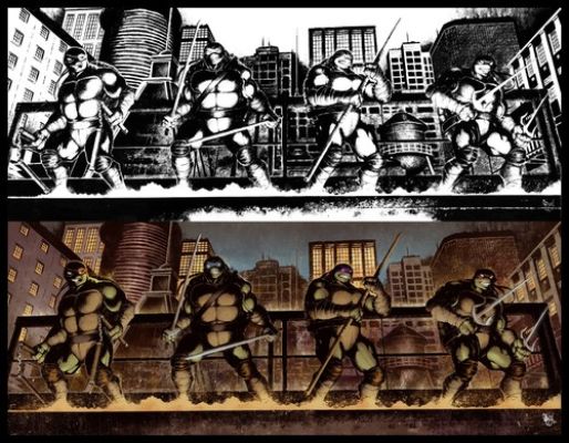 TEENAGE MUTANT NINJA TURTLES 4 ORIGINAL ART PIECES Painting MCJUNKIN | eBay US (Buy It Now)