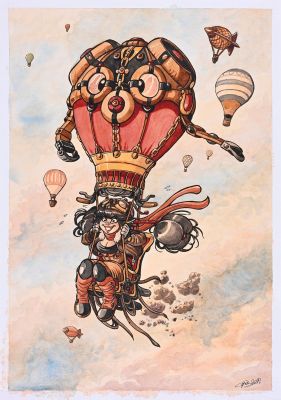 Capia (Née En 1985) Lily... | Lot 138 - CAPIA (Née en 1985) Lily Goussette Montgolfière Encre... | Coutau Bégarie