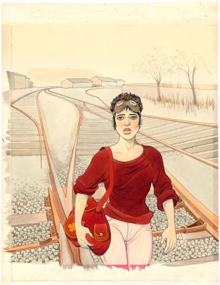 Annie GOETZINGER (1951-2017) - Lot 40 : La voyageuse de petite ceinture