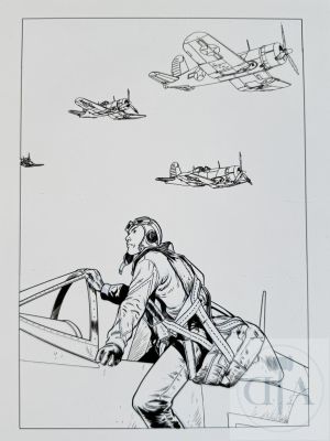 Henriet / Dent D’ours. Dessin Original Réalisé Pour Un Ex-Libris de Tropica Bd En 2013. Très Belle Qualité D’exécution. Encre de Chine. Tbe+. Format A4 |  | Dagoty