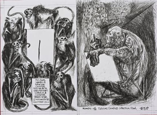 BLUTCH (né en 1967) - Lot 85 : Mitchum, Numéro 4, illustration pour la quatrième de couverture.…