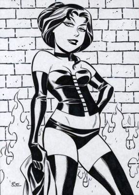 Bruce Timm Black Queen Illustration Original Art Comic Art Insured Shipping | eBay US (Buy It Now)