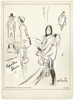 2: Galbraith Side Glances daily 1961 original comic art