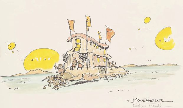 Jean-Claude Mézières (1938-2022) | Lot 179 : Le Skromm-Maison Encre noire et gouache sur papier signé en bas à… | Fauve Paris