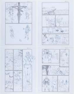 Noah Salonga - Red Sonja: Sanctuary Story Page Original Art Group of 4 (Dynamite, 2014).
