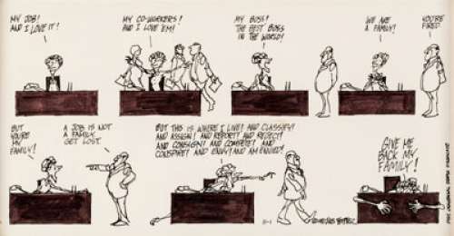 Jules Feiffer - Feiffer Daily Comic Strip Original Art dated 11-1-81 (Universal Press Syndicate, 1981).