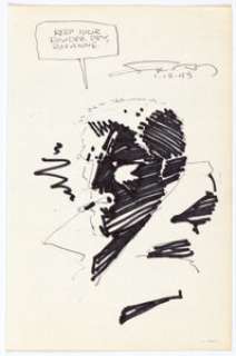 Frank Miller - Marv Specialty Illustration Original Art (1993). A great sketch of Marv, the rock-jawed - | Heritage