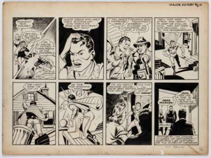 Gus Ricca (Attributed) | Major Victory Story Page Tiers Original Art Group of 2 (Chesler Studio, 1940s). | Heritage