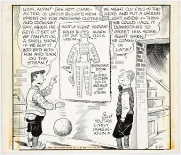 Bill Freyse - Our Boarding House with Major Hoople Daily Single-Panel Comic Strip Original Art Group of 3 (NEA Servi... (Total: 3 Original Art)