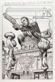 Glenn Fabry | James Bond #1 Alternate Cover G Original Art and Miniature Reference Copy Group of 2 (Dynamite Enterta... | Heritage