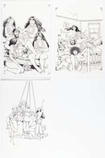 Lomax, Don - Don Lomax - Adult Comics Covers Original Art (comics4pervs, 2010).... (Total: 3 Original Art)