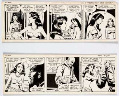 Barry, Dan | Dan Barry Flash Gordon Consecutive Daily Comic Strip Original Art Group of 7 (King Features Syndicate, 1987).... (Total: 7 Original Art) | Heritage