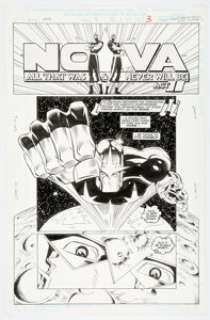 Marrinan, Chris - Chris Marrinan and Mark Stegbauer Nova #7 Story Page 3 Original Art (Marvel, 1994)....