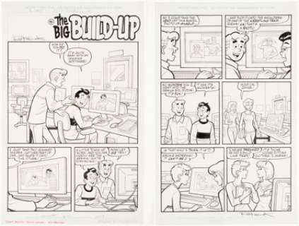 Archie Comics Artist | Bill Galvan and Rich Koslowski Tales of Riverdale Digest #26 Complete 6-Page Story "The Big Build-Up" Original Art... (Total: 6 Original Art) | Heritage