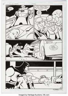 Parobeck, Mike - Mike Parobeck and Matt Wagner Batman Animated Adventures Annual #1 Story Page 16 Original Art (DC, 1994)....