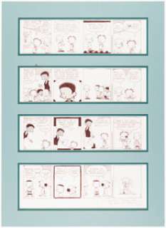 Peirce, Lincoln | Lincoln Peirce Big Nate Daily Comic Strip Original Art Group of 4 (United Features Syndicate, 1994).... | Heritage