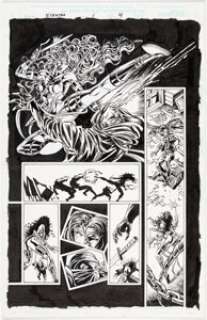 Deodato Jr., Mike | Mike Deodato Jr. and Deodato Studios Elektra #1 Story Page 4 Original Art (Marvel, 1996).... | Heritage