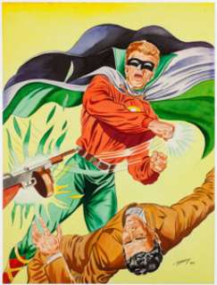 Moldoff, Sheldon | Sheldon Moldoff All-American Comics #21 Cover Re-Creation Painting Original Art (1984).... | Heritage