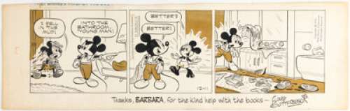 Gottfredson, Floyd | Floyd Gottfredson Mickey Mouse Signed Daily Comic Strip Original Art dated 12-11-70 (Walt Disney/King Features Syn... | Heritage