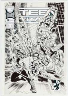 Hitch, Bryan | Bryan Hitch Teen Titans #19 Variant Cover Original Art (DC, 2018).... | Heritage