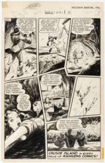 Larsen, Howard | Howard Larsen Rangers Comics #35 Crusoe Island Story Page 7 Original Art (Fiction House, 1947).... | Heritage