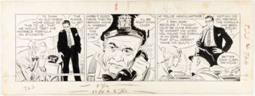 Raymond, Alex | Alex Raymond Rip Kirby Daily Comic Strip Original Art dated 6-3-49 (King Features Syndicate, 1949).... | Heritage