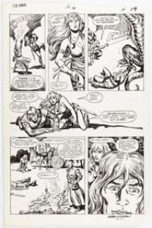 Wilshire, Mary - Mary Wilshire and Ernie Chan Red Sonja #4 Story Page 15 Original Art (Marvel, 1984)....